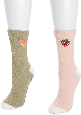 MUK LUKS Women's 2-Pack Cozy Compression Gripper Socks in Saudi Arabia