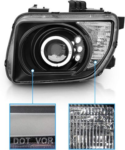 AmeriLite Projector Headlights Halo Black for Honda Element - Passenger and Driver Side in Saudi Arabia