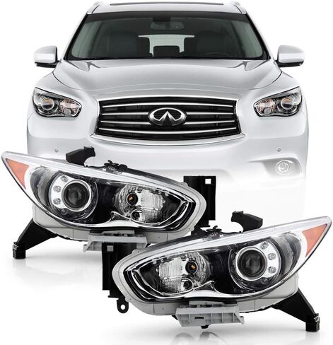 ACANII - من أجل [HID/Xenon Model] 2013-2015 Infiniti JX35 | QX60 OE Style جهاز عرض المصابيح الأمامية مجموعة المصابيح الأمامية يسار + يمين in Saudi Arabia