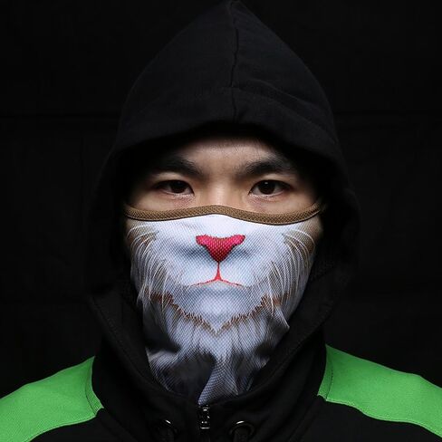 Cat Neck Gaiter Dog Balaclava Halloween Face Mask Cute Full Face Hood Mask Animal Ski Mask for Men Women in Saudi Arabia