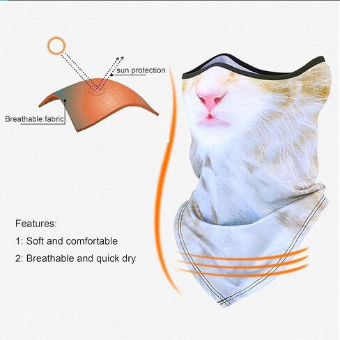 Cat Neck Gaiter Dog Balaclava Halloween Face Mask Cute Full Face Hood Mask Animal Ski Mask for Men Women in Saudi Arabia
