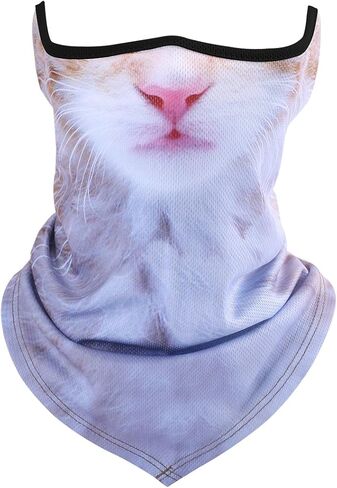 Cat Neck Gaiter Dog Balaclava Halloween Face Mask Cute Full Face Hood Mask Animal Ski Mask for Men Women in Saudi Arabia