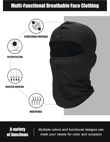 Ski Mask for Men Full Face Cover UV Sun Protection Face Mask Breathable Balaclava Mask Neck Gaiter for Outdoor Motorcycle Cycling (,) in Saudi Arabia