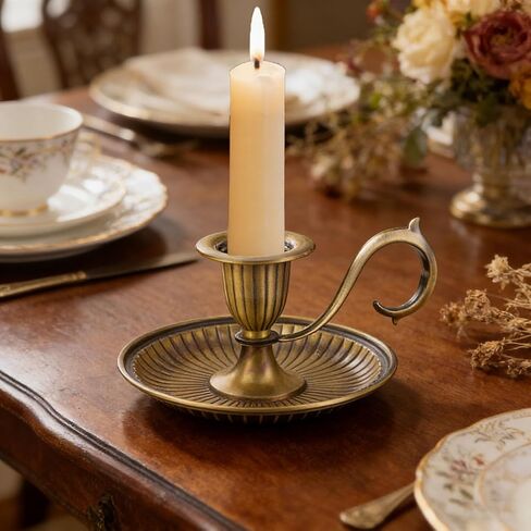 مجموعة حوامل شموع شمعدان عتيقة مكونة من 2 حامل شمعدان معدني أنيق لقطعة الطاولة المركزية، وحفلات الزفاف، وتناول الطعام، وديكور الحفلات in Kuwait