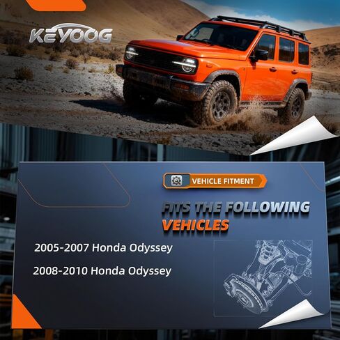 طقم ذراع التحكم السفلي الأمامي 10 قطع من KEYOOG مع وصلة كروية تناسب 2005-2008 2009 2010 Ho-nda Odyssey، نهاية قضيب ربط داخلي خارجي، رابط شريط Sway، أحذية طويلة (OE# K620505 K620504 K750304 EV800226 ES800224) in Saudi Arabia