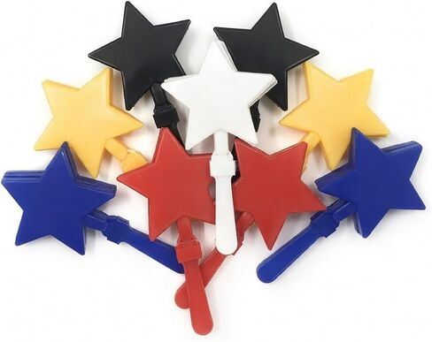 Funiverse 20 Bulk Star Hand Clapper/Team Spirit Noise Maker Assortment (Gold) in Kuwait