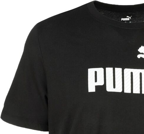 PUMA Mens Linear Gradient Crew Neck Short Sleeve Casual Tops Casual - Black in Saudi Arabia