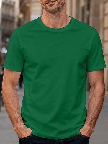 Men's Crew Neck Short Sleeve T-Shirt Casual Comfortable Fashion Sports Spring Summer Beach Vacation in Saudi Arabia