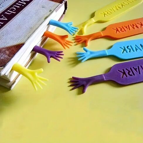 4-Pack Creative Finger Bookmarks – Colorful Mixed PP Page Markers, Ideal for Tracking Reading Progress with Style in Saudi Arabia