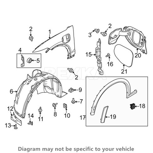 Rexka 30 قطعة مشبك قولبة الروك لفورد W716503-S300 فيوجن لينكولن MKZ in Kuwait
