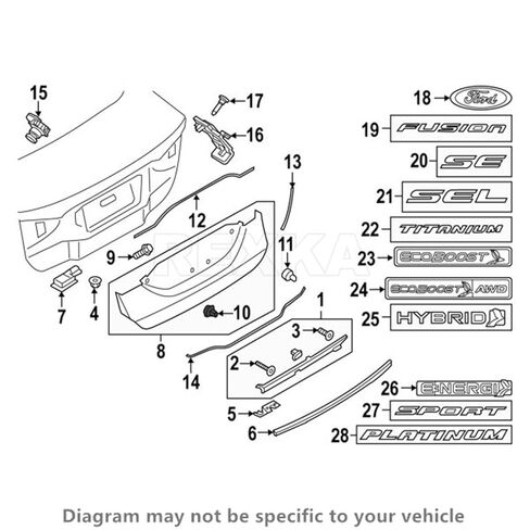 Rexka 30 قطعة مشبك قولبة الروك لفورد W716503-S300 فيوجن لينكولن MKZ in Kuwait