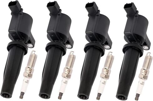 MAYASAF FD505 Ignition Coils and Spark Plugs Set of 4 Fit for Ford 2013-2018 C-Max, 2009-2019 Escape, 2010-2020 Fusion, 2014-2021 Transit Connect, for Lincoln 2013-2020 MKZ in Saudi Arabia