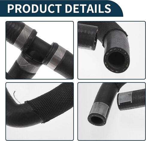 Radiator Hose Heater Hose No.06E121030B for Audi A6 Quattro 3.0L V6 A/T Premium Plus Sedan 2012-2015 Black Rubber 1 Pc Coolant Pipe Good Sealing in Saudi Arabia