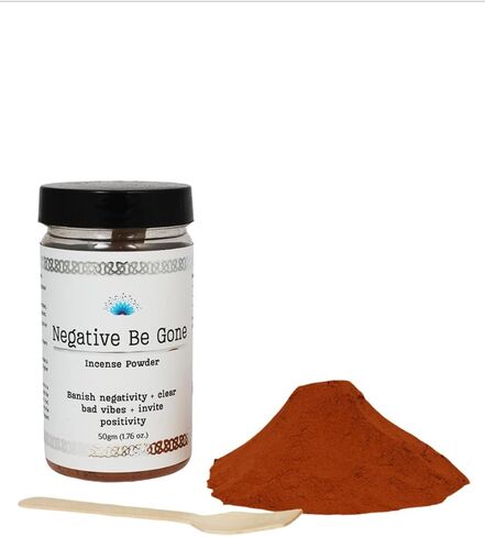 مسحوق بخور Vrinda® Negative Be Gone Premium - لجميع الطقوس، 50 جم، صنع في الهند، مسحوق تلطيخ، الفودو، القلنسوة، الوثنية والويكان in Saudi Arabia