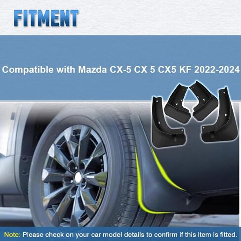 MACHSWON Mud Flaps Fender Splash Guards with Screws, Front Rear Wheel Fender Accessories Compatible with Mazda CX-50 VA CX50 CX 50 2023-2025, Black, 4 pcs in Saudi Arabia
