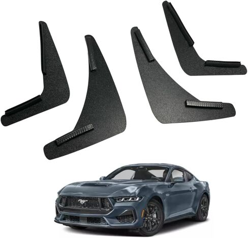 NO Drill Mud Flap for Mustang 2015-2025, Splash Guard for Mustang 2015, 2016, 2017, 2018, 2019, 2020, 2021, 2022, 2023, 2024, 2025,Black in Saudi Arabia