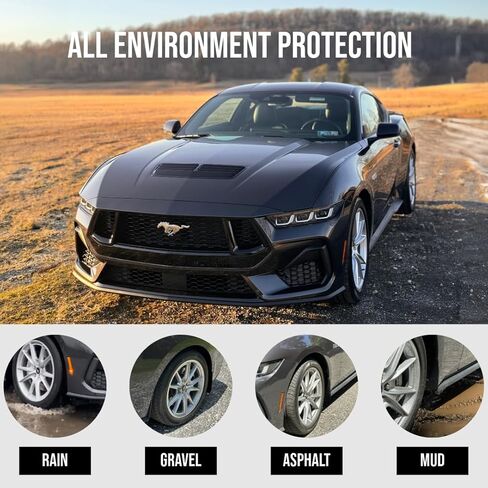 NO Drill Mud Flap for Mustang 2015-2025, Splash Guard for Mustang 2015, 2016, 2017, 2018, 2019, 2020, 2021, 2022, 2023, 2024, 2025,Black in Saudi Arabia
