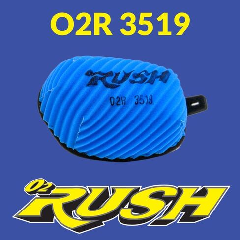 O2 RUSH High Performance Saw-Tooth Foam Air Filter - Max Airflow & Filtration - Fits Kawasaki KX450F 2006-2024, KX250F/KX250 2006-2024, KLX450R 2008-2019 - Washable Reusable (OEM 11013-0833) in Saudi Arabia