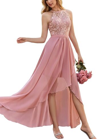 فساتين حفلة موسيقية نسائية دانتيل مزين بالزهور وكشكشة فستان كورال رسمي لحفلات الكوكتيل وحفلات الزفاف وضيف العروسة وحفلات السهرة in Kuwait