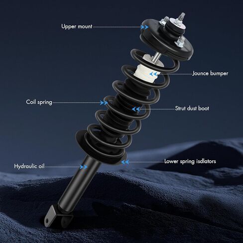 ASAPE Complete Struts Rear A Pair Fit for 2008 2009 2010 2011 2012 for Honda Accord FWD Quick-Strut Complete Strut Assembly Coil Spring Replace OE 172563 in Saudi Arabia