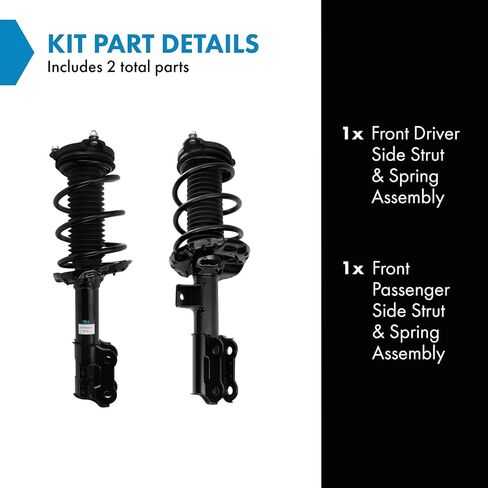 TRQ Front Strut and Spring Assembly Set 2 Piece Compatible with 2015-2019 Hyundai Sonata 16-20 Optima in Saudi Arabia