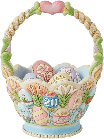 مجموعة Enesco Jim Shore Heartwood Creek السنوية العشرين لعيد الفصح وتمثال بيض عيد الفصح مكونة من 5 قطع - تماثيل مصنوعة يدويًا من الراتنج الحجري لديكور المنزل، 8.46 بوصة in Saudi Arabia