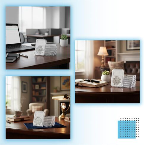 30PCS 38mm Coin Display Holder, Storage Case for Morgan Peace IKE Silver Dollar Coins, Portable Coin Display Case Protectors for Organize and Collection in Kuwait