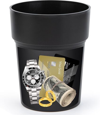 Bargifts Black Flower Pot Diversion Safe, Secret Storage Hidden Safe Box Keep Your Valuables Safe Like Money, Keys, and Jewelry- Plants Not Include in Saudi Arabia