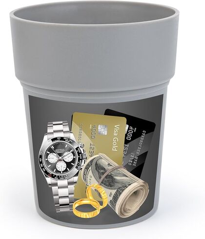 Bargifts Black Flower Pot Diversion Safe, Secret Storage Hidden Safe Box Keep Your Valuables Safe Like Money, Keys, and Jewelry- Plants Not Include in Saudi Arabia