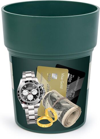 Bargifts Black Flower Pot Diversion Safe, Secret Storage Hidden Safe Box Keep Your Valuables Safe Like Money, Keys, and Jewelry- Plants Not Include in Saudi Arabia