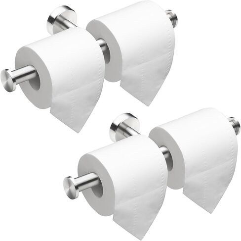 Toilet Paper Holder Wall Mount, Double Roll Toilet Paper Holder Brushed Nickel 304 Stainless Steel for Commercial Restroom Bathroom in Saudi Arabia