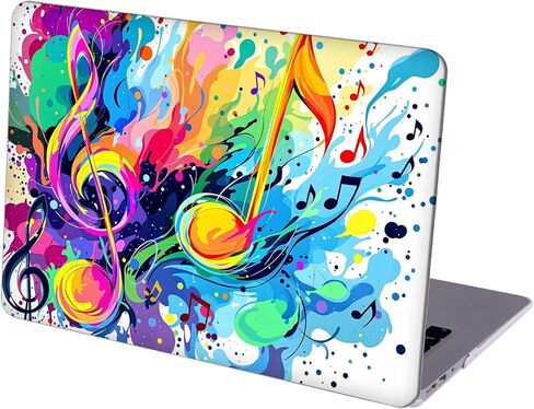 متوافق مع جهاز MacBook Air مقاس 13.6 بوصة، حافظة صلبة مع غطاء لوحة مفاتيح وواقي شاشة (A2681، شريحة M2 / A3113، شريحة M3 / A3240، شريحة M4، إصدار 2022-2025) - موسيقى MC21559 in Kuwait