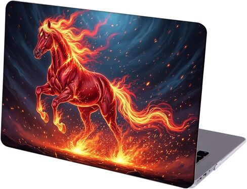 متوافق مع جهاز MacBook Air مقاس 13 بوصة، حافظة صلبة مع غطاء لوحة مفاتيح وواقي شاشة (A1369 A1466، إصدار 2010-2017) - Horse MC21922 in Kuwait