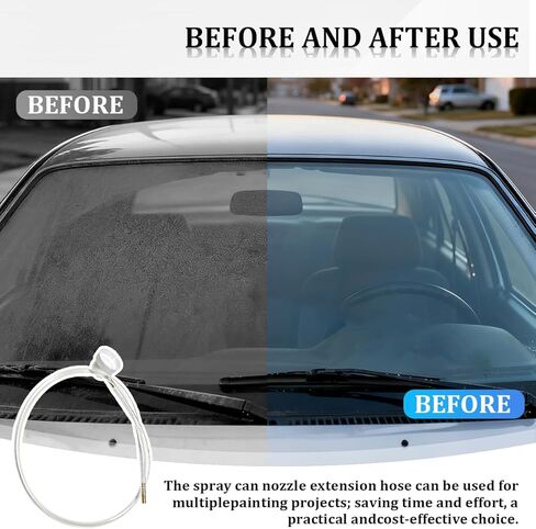 2PCS Car Aerosol Nozzles, 360 Degrees Extension Hose Vehicle Spray Tip Nozzle, Automotive Fluid Film Hoses Body Repair Tools Accessories for Male Stem Spray Cans, Universal Fit in Kuwait