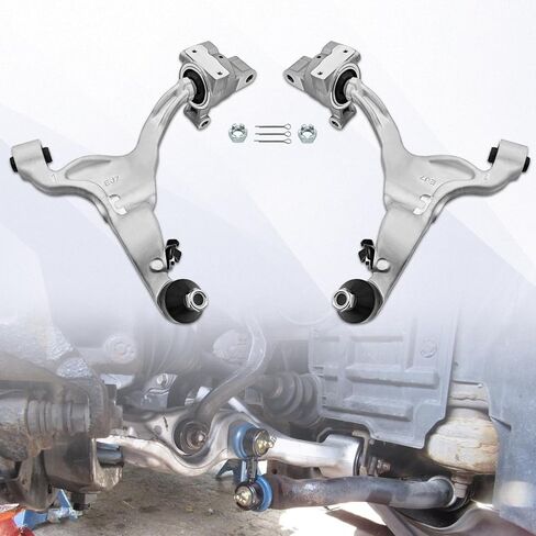 AWD Front Lower Control Arm Kit compatible with Infiniti M35 M45 AWD 2008-2010 Left Driver Side and Right Passenger Side Lower Transverse Link Replace# 54500EJ72A 54501EJ72A 54500-EJ72A 54501-EJ72A in Kuwait
