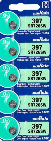 Murata 397 Battery SR726SW 1.55V Silver Oxide Watch Button Cell (5 Batteries) in Saudi Arabia