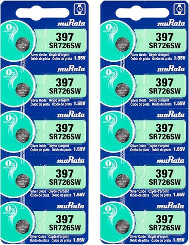 Murata 397 Battery SR726SW 1.55V Silver Oxide Watch Button Cell (5 Batteries) in Saudi Arabia