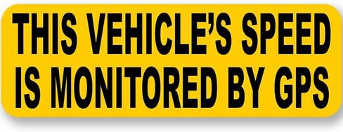 Medium Yellow: This Vehicle's Speed is Monitored by GPS Bumper Sticker (car Truck Van Safe Speeding Safety Decal Business Yellow Vinyl Weatherproof (2 x 6 inch) in Saudi Arabia