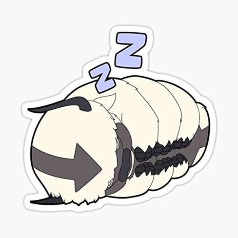 Sleepy Appa Sticker - Sticker Graphic - Auto, Wall, Laptop, Cell, Truck Sticker for Windows, Cars, Trucks in Saudi Arabia