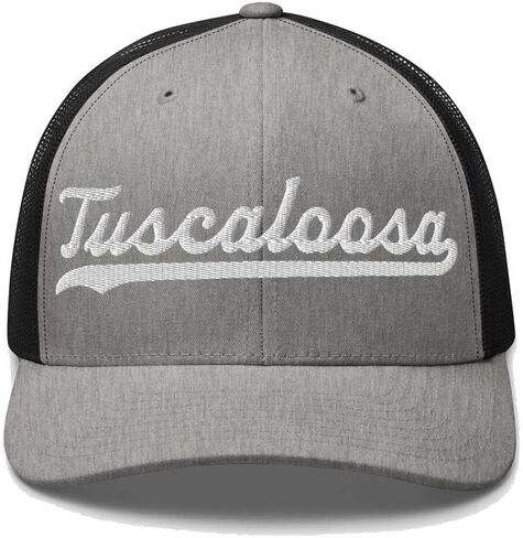 Tuscaloosa قبعة Tuscaloosa قبعة سائق الشاحنة البيسبول النصي قبعة مطرزة خمر شبكة رياضية سووش هدية تذكارية أغطية الرأس AL in Saudi Arabia