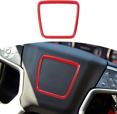 for Sierra Steering Wheel Panel Trim Sticker for GMC Yukon/Sierra 2014 2015 2016 2017 2018 Red Interior Accessories 1pc in Kuwait