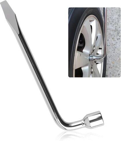 Aokdom L-Type 19mm Lug Wrench for Car,Dual-Head Heave Duty Lug Nut Wrench with Screwdriver/Pry Tool & Socket Wrenches,Universal Tire Lugs Wrenches Automotive Tools for Tire Repair in Saudi Arabia