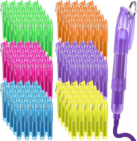 150 Pcs Mini Highlighters Assorted Colors with Key Ring Christmas Gifts Highlighter Markers Mini Pens for Nurses Smooth Liquid pen Badge Teachers Children Study (6 Colors) in Kuwait