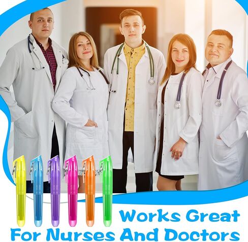 150 Pcs Mini Highlighters Assorted Colors with Key Ring Christmas Gifts Highlighter Markers Mini Pens for Nurses Smooth Liquid pen Badge Teachers Children Study (6 Colors) in Kuwait