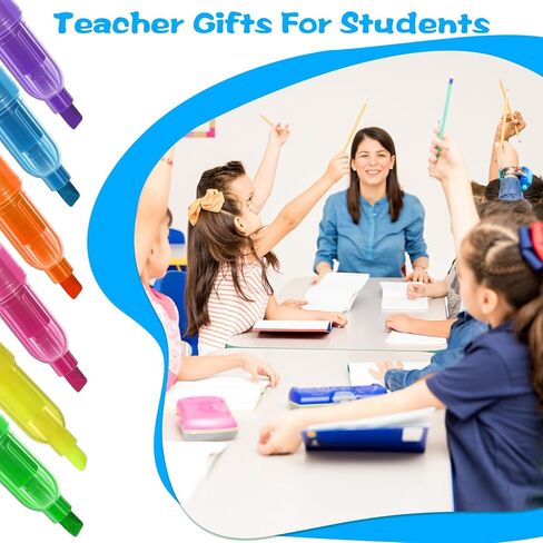 150 Pcs Mini Highlighters Assorted Colors with Key Ring Christmas Gifts Highlighter Markers Mini Pens for Nurses Smooth Liquid pen Badge Teachers Children Study (6 Colors) in Kuwait