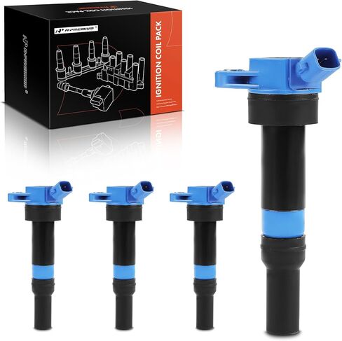 A-Premium (Red) Engine Ignition Coil Pack Compatible with Kia Soul 2012-2019, Forte 2014-2018, Rondo 2014 & Hyundai Elantra 2010-2020, Tucson 2014-2020, Elantra Coupe, Elantra GT, 1.8L 2.0L, 4-PC Set in Saudi Arabia