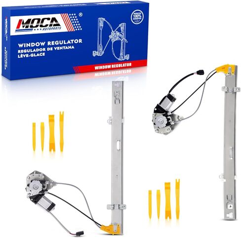 MOCA 2 Pcs Rear Left Right Power Window Regulator w/Motor Fit 2002-2005 for Jeep Liberty 2.4L, 2005-2006 for Jeep Liberty 2.8L, 2002-2007 for Jeep Liberty 3.7L in Saudi Arabia