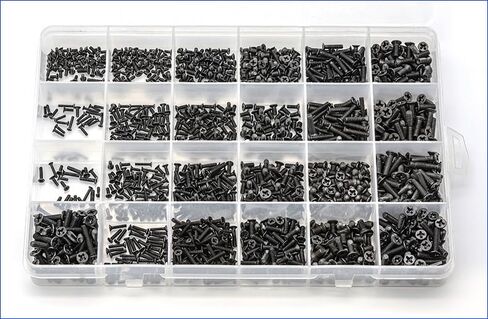 1000PCS M1 M1.2 M1.4 M1.7 Phillips Round Head Self Tapping Small Screw Micro Screws Electronic Small Black Bolts Wood Screws Kit in Kuwait