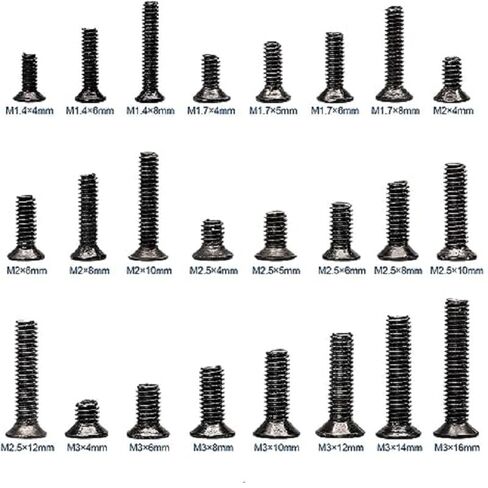 1000PCS M1 M1.2 M1.4 M1.7 Phillips Round Head Self Tapping Small Screw Micro Screws Electronic Small Black Bolts Wood Screws Kit in Kuwait