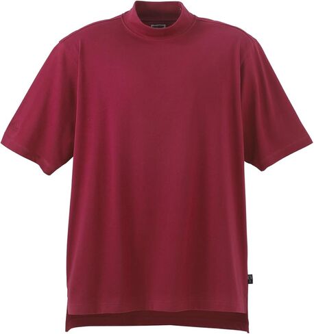 adidas Men's Climalite Short-Sleeve Jersey Mock Turtleneck - Scarlet A07 2XL in Saudi Arabia